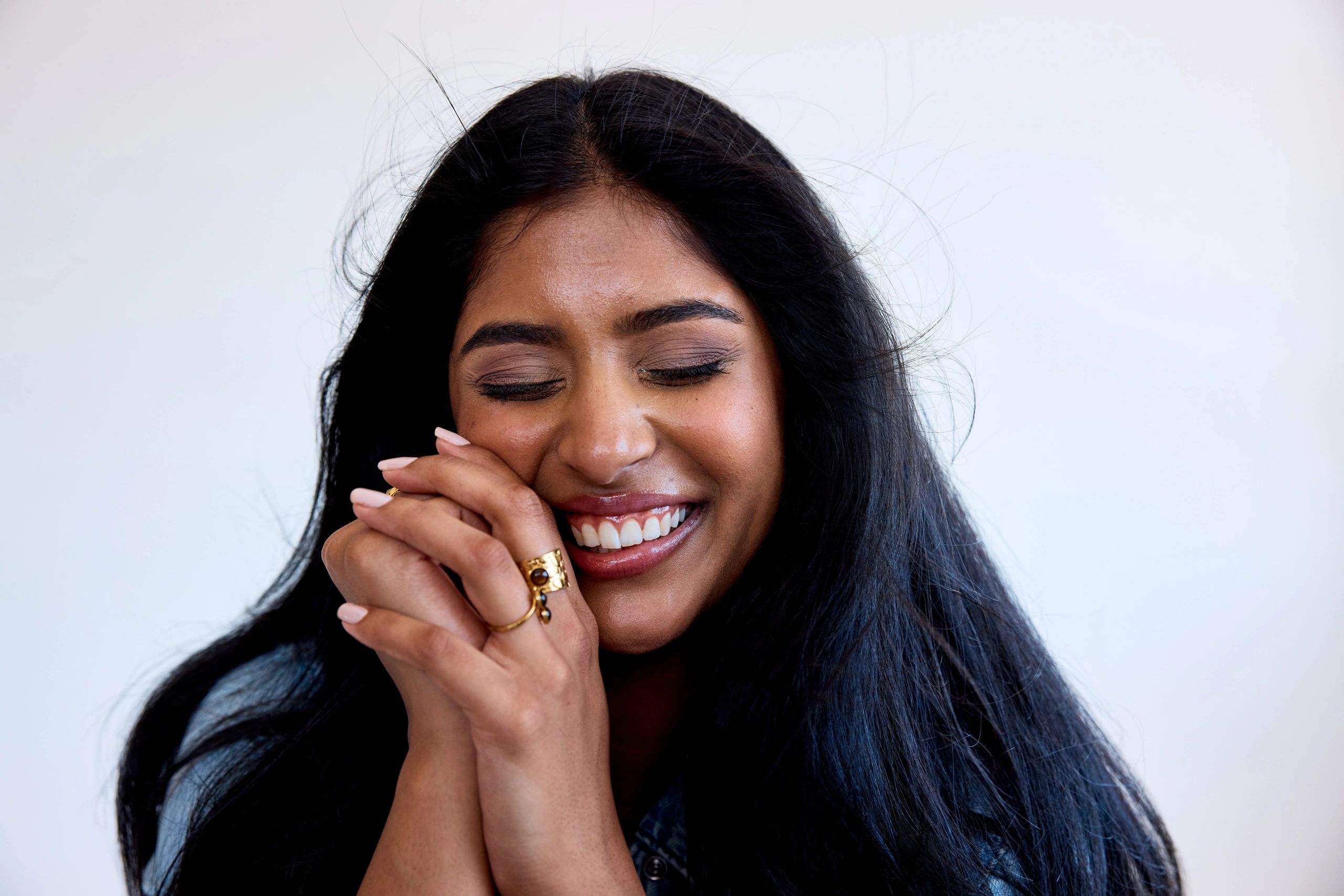 Portrait of a happy client smiling